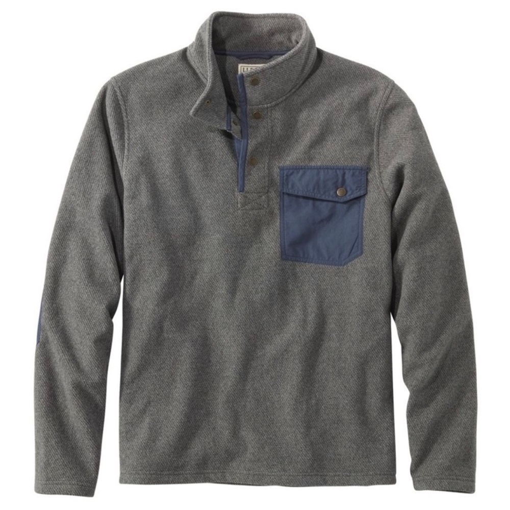 LL Bean Men’s Allagash Fleece Henley LG-REG